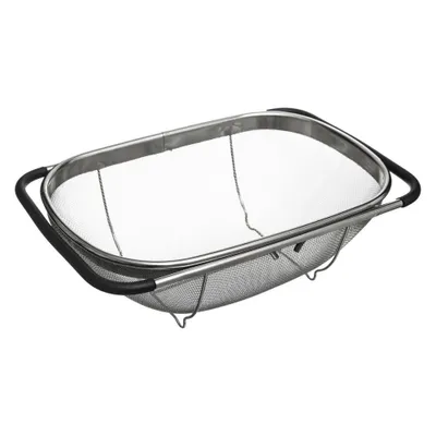 Obrázek produktu pro nerezový cedník, kuchyňské sítko s rukojetí, nerezový cedník, kuchyňské doplňky, ocelové síta