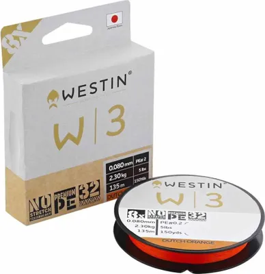 Zdjęcie produktu dla Plecionka wędkarska Westin W3 8-Braid Dutch Orange 300m/330Yds 0.37mm 34.6kg 76Lbs