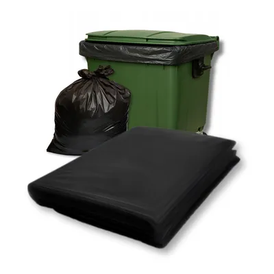 Produktbild von PAM-FOLIE Müllsäcke 1100L für Müllcontainer - 5 Stück - Set - XXL Große, Starke, Dicke Abfallsäcke - 235 cm x 180 cm - 50µm - Schutzhülle