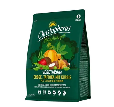 Image de Christopherus 4kg Vegetrarian Erbse, Tapioka & Kürbis