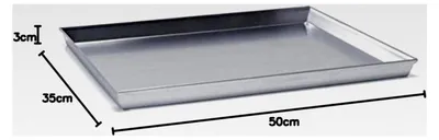 Produktbild von Rechteckige Backform aus Aluminium, silberfarben, 50 x 35 cm