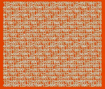 Immagine prodotto di Adesivi numerici autoadesivi, 7 mm, arancione, opaco