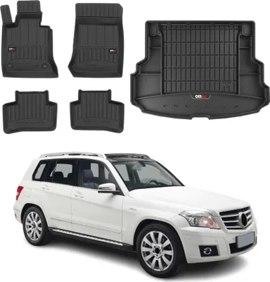 Image de Kit Tapis de sol et coffre pour Mercedes GLK X204 2008-2015 Noir OMAC Premium