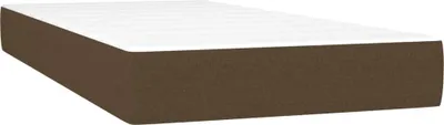 Image de vidaXL Matelas à ressorts ensachés Marron foncé 90x190x20 cm Tissu