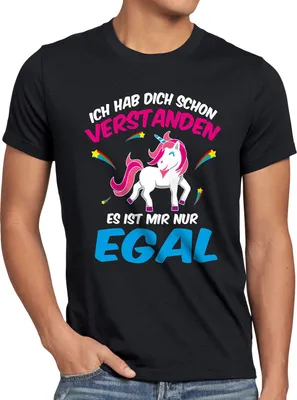 Produktbild von BaumwolleCloud Ich hab dich schon verstanden - es ist mir nur egal Herren T-Shirt Einhorn Unicorn