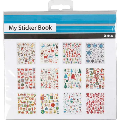 Produktbild von Creativ Company Weihnachts Sticker Set metallic Glitzer 12 Bögen Multicolor
