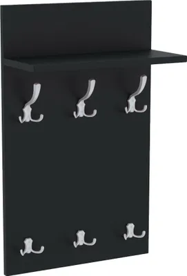 Produktbild von AKKE Schwarz Garderobenpaneel MIDI - ALU haken BxH: 50x90 cm