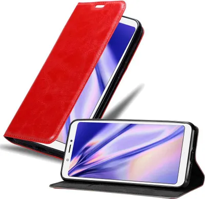 Obrázok produktu pre Cadorabo puzdro pre BQ Aquaris C Protective Case in Red Puzdro na mobilný telefón s magnetickým zatváraním