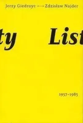Zdjęcie produktu dla Listy 1957-1985 - Jerzy Giedroyć, Zdzisław Najder