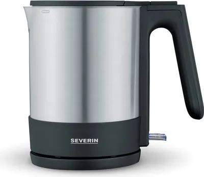 Produktbild von Wasserkocher Edelstahl SEVERIN WK 3409 1,7 L 2200 W Kalkfilter abwaschbar WK 3409 aus Edelstahl, gebürstetschwarzsilber Wasserkocher Wasserkocher Mit Temperatureinstellung Wasserkocher Edelstahl Wasserkocher Glas