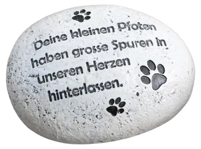 Herdenkingsstein für Haustiere, 9,5 cm, wetterfest, Polyresin