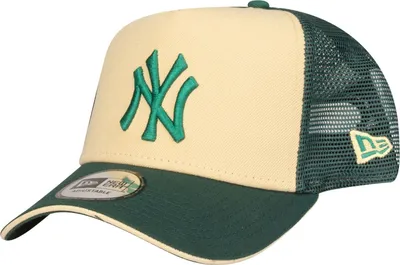Obrázok produktu pre New Era A-Frame Trucker Cap - New York Yankees beige emerald