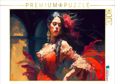 Produktbild von CALVENDO Puzzle Flamencoschönheit | 2000 Teile Lege-Größe 90x67cm Foto-Puzzle für glückliche Stunden