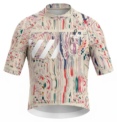 Produktbild von VeloNuts Herren Radtrikot , Neon Condense, Magenta Noise, S