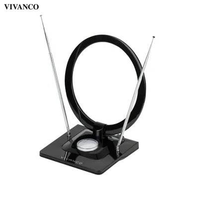 Produktbild von ViVanco™TVA 3050, Drinnen, Schwarz, Silber, 2 m, 14 dBi, 12 dB, 1,8 m