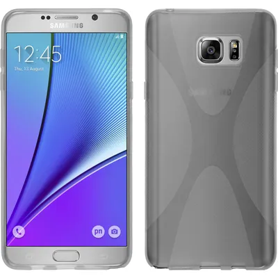 Produktbild von PhoneNatic Case kompatibel mit Samsung Galaxy Note 5 - clear Silikon Hülle X-Style + 2 Schutzfolien