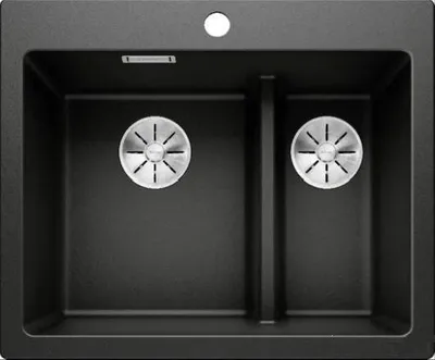 Image de Blanco Pleon 6 Split - Évier en silgranite, 615x510 mm, noir 525955