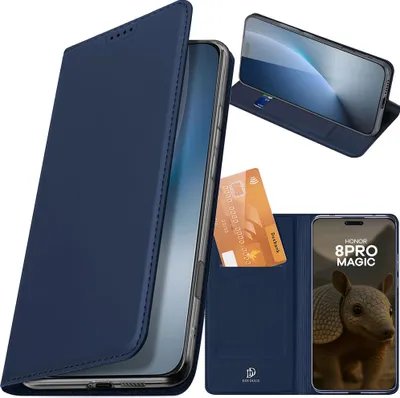 Produktbild von Handyhülle mit Klappe für Honor Magic8 Pro, Dux Ducis Skin Pro, Dunkelblau