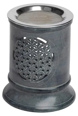 Räucherstövchen aus Speckstein, 10 cm, handgefertigt, für Teelicht