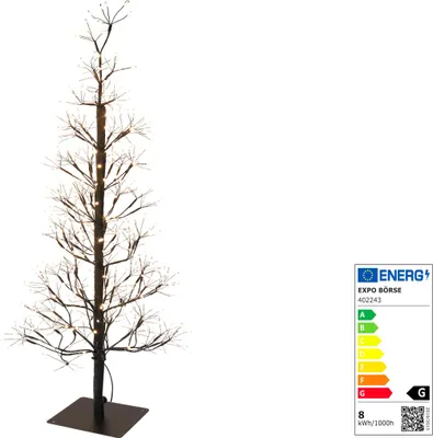 Produktbild von LED Lichterbaum 100 cm auf Sockel 600 LED warmweiß Timer IP44 Innen und Außen