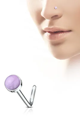 Produktbild von Nasenpiercing Nasenstecker mit Stein Amethyst