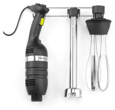 Image de HENDI Set : Mixeur plongeant 350 à vitesse variable + fouet + support pour montage mural, Kitchen Line, Noir, 230V/350W, 110x324x(H)816mm