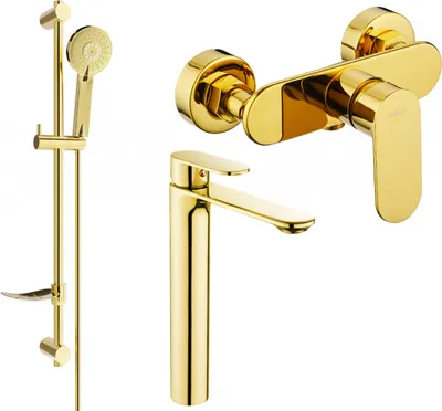 Produktbild von Mexen Milo DF40 Brausegarnitur, Gold - 71314DF40-50