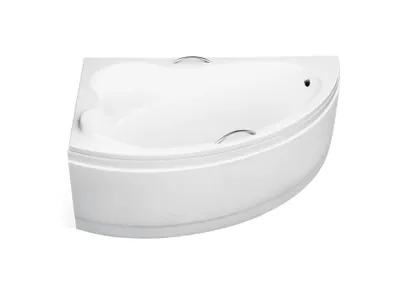 Zdjęcie produktu dla Wanna Akrylowa Zestaw 4w1 Asymetryczna 160x100 Lewa Biała + Obudowa Akrylowa, Nowoczesny Premium Syfon i Nogi (stelaż) w komplecie | BADLAND ADA