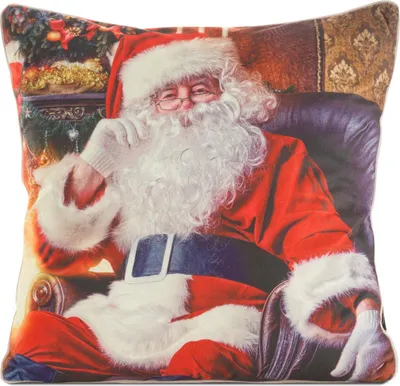 Produktbild von Eurofirany Kissenbezug Kissenhülle 45x45 cm Weihnachten Weihnachtsmann Deko