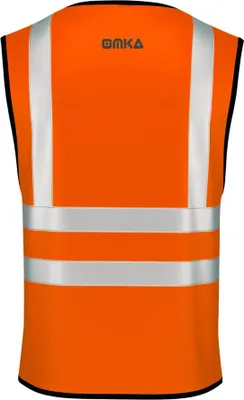 Produktbild von Warnweste Sicherheitsweste Auto Sicherheitswarnweste reflektierende Pannenweste, Farbe:Neon Orange, Größe:M