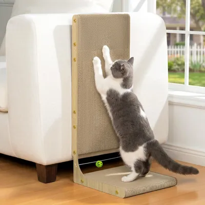 Produktbild von L-förmige Pappkratzmatte für Katzen