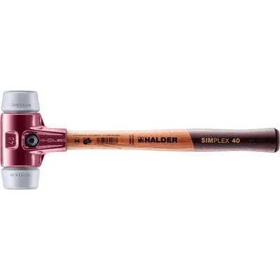 Produktbild von HALDER SIMPLEX Schonhammer Ø 40 mm TPE-mid grau mit Tempergussgehäuse