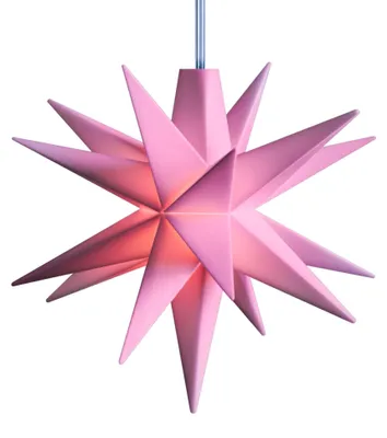 Produktbild von Stern 18 Zacken rosa 8 cm Batteriefach innen/außen