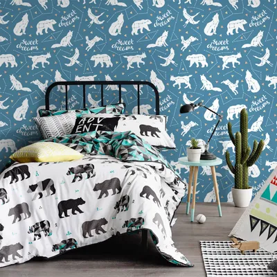 Produktbild von Coloray Fototapete 104x70 cm Latextapete Magicstick - Wolf Northern Scandinavischer Kaninchenstorch