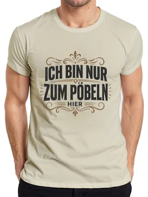 Zdjęcie produktu dla Jestem tu tylko po to, żeby się dobrze bawić. Sarkastyczna koszulka męska, motyw: natura