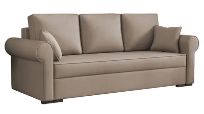 Produktbild von MIRJAN24 Sofa Olimpia, Schlafsofa mit Bettkasten, Stilvoll Couch, Polstersofa mit Kissen, Wohnzimmer (Farbe: Mono 232)