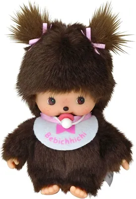 Produktbild von Monchhichi Kuschelpuppe Bebichhichi Mädchen - braunes Plüsch - 16 cm
