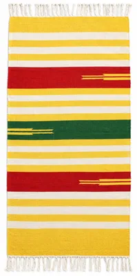 Produktbild von Kelim Teppich Bunt Baumwolle Gabbeh ca 140 x 070 cm Handgewebt Einzelstück