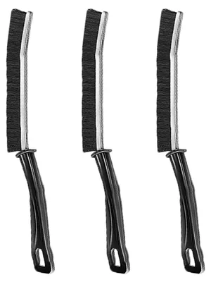 3er Set Fugenreinigungsbürsten, harte Borsten, 23 cm, für Bad und Küche