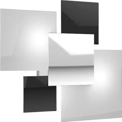 Produktbild von Moderne Deckenleuchte 1088/45-NE Weißes und schwarzes Glas 4xG9