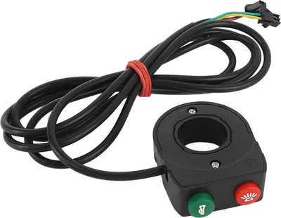 Obrázok produktu pre 2 v 1 klaksón motocykla -spínač svetla -tlačidlo zapnutia riadidiel pre skúter elektromycly 1,5 m kábel