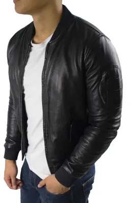 Image de Veste en cuir Bilmore pour homme - Marron / M