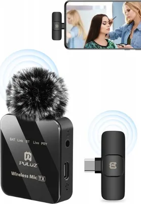 Zdjęcie produktu dla Bezprzewodowy Mikrofon Krawatowy Telefonu PULUZ USB-C ANDROID iOS PU646B