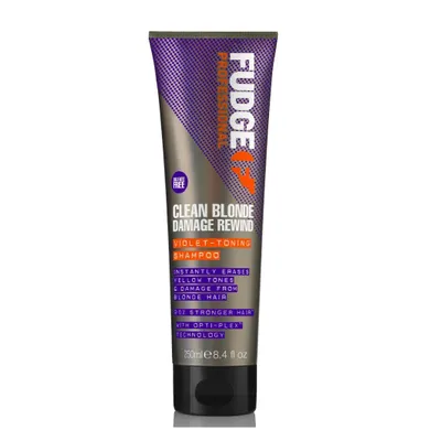 Obrázok produktu pre Fudge Professional Clean Blonde Damage Rewind Violet-Toning Shampoo tónovací šampon pre blond vlasy 250 ml