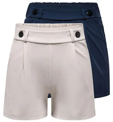Produktbild von JDY Damen JDYGEGGO LIFE SHORTS kurze Hose mit Seitentaschen | 2er Pack