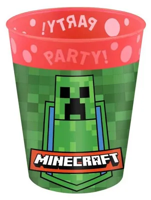 Obrázek produktu pro Párty plastový kelímek Pixel - Minecraft - 250 ml - 1 ks