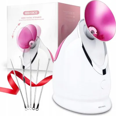 Produktbild von Ezbasics Facial Sauna, Gesichtsbefeuchter, nano-ionischer Dampfer, warmer Nebel, Heimsauna/Spa, Nano-Sprühgerät