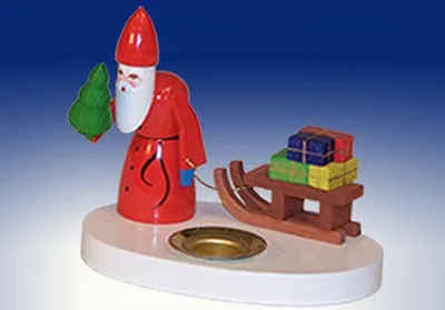 Produktbild von Tischdekoration Kerzenhalter Ruprecht mit Schlitten Höhe 8 cm NEU