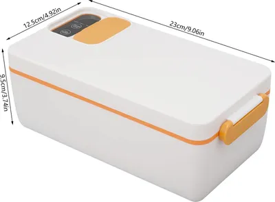 Obrázok produktu pre Elektrická obedáreň, dobíjateľná cez USB, nerezová oceľ, oranžová