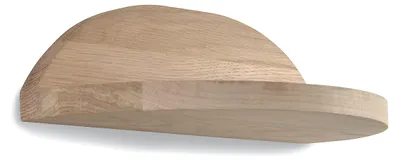 Wandregal aus massivem Eichenholz, 30x18x10 cm, unbehandelt